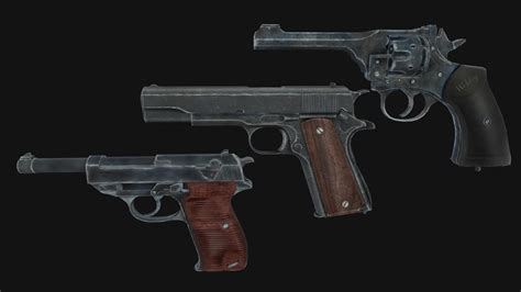 3d Model Ww2 Weapons Pack Vr Ar Low Poly Cgtrader