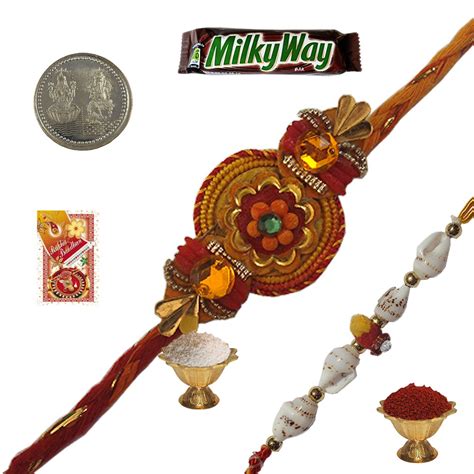 India is known as the land of festivals. Sending Traditionally Styled Rakhi for Brother 128-Online ...