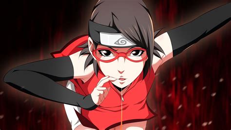 Desktop Wallpaper Sarada Uchiha Nartuo Anime Girl Hd Image Picture