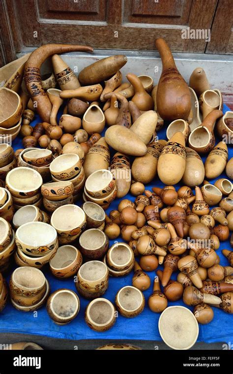 Typical Punken Bowls Chicha De Jora Fermented Corn Market In