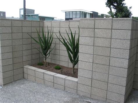 Cinder block garden brick wall paint ideas. cinder block facade - Google Search | Concrete block walls ...
