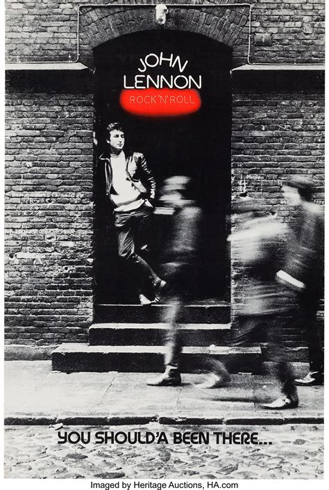 John Lennon Rock N Roll Promotional Poster 1975 Music Lot