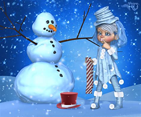 A Frosty Snowman By Ravenmoondesigns On Deviantart Snowman Frosty