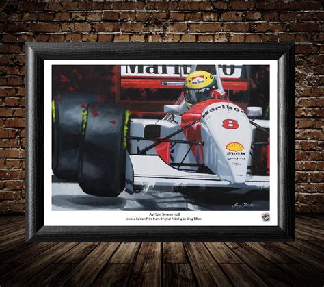 Ayrton Senna Limited Edition Art Print From Originl Painting Etsy Uk