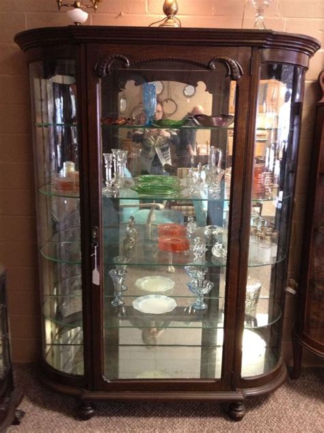 Superior cabinets has just introduced rift cut white oak to their portfolio. Victorian Oak Curved Glass China Cabinet with Mirrored ...