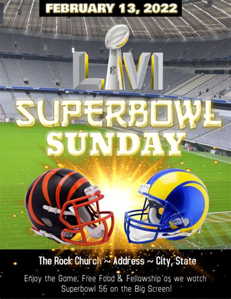 Super Bowl Sunday Template Postermywall