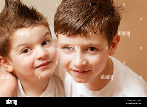 Two Young Brothers Stock Photo Alamy