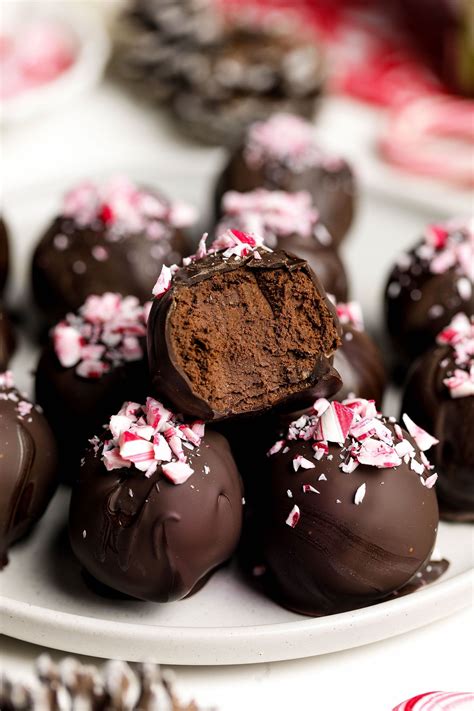 Vegan Peppermint Chocolate Truffles Nadias Healthy Kitchen