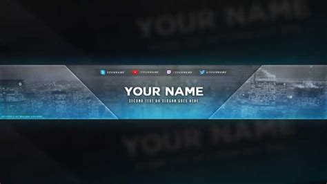 4 Free Youtube Banner Psd Template Designs Social Media Within Yt
