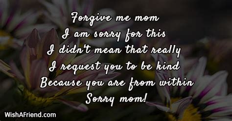 I Am Sorry Messages For Mom