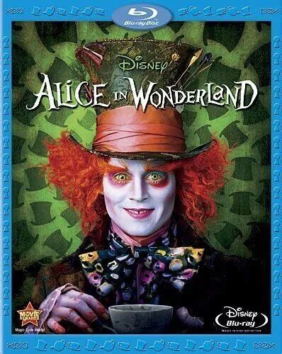 Alice In Wonderland Blu Ray 2010 Tim Burton Johnny Depp Walt Disney