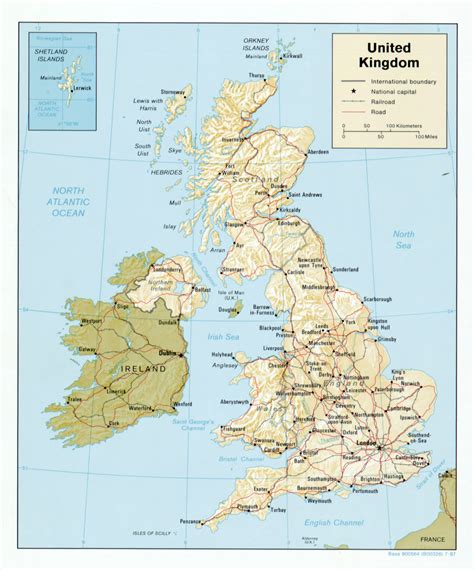 United Kingdom Map With Cities