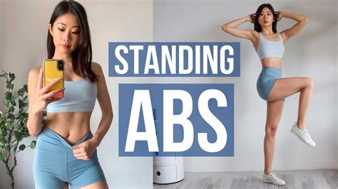 MIN STANDING ABS WORKOUT Get Ab Lines Slim Waist Emi YouTube