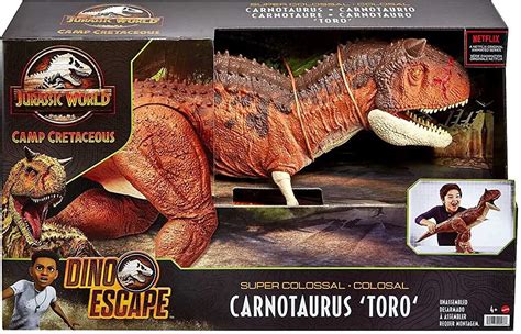 Jurassic World Camp Cretaceous Dino Escape Carnotaurus Toro Exclusive Super Colossal Action