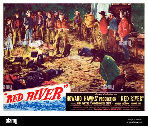 Red River John Ireland Montgomery Clift John Wayne 1948 Stock Photo