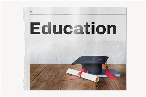 Education Newspaper Graduation Cap Scroll Premium Photo Rawpixel