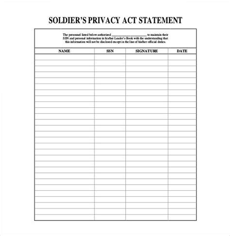 11 Privacy Act Cover Sheet Templates Free Sample Example Format