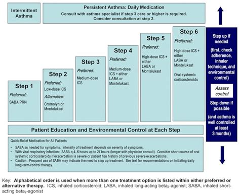 Asthma Treatment Guidelines Chart Focus