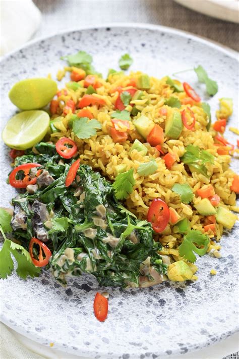 Cook 1 minute, stirring constantly. Curried Basmati Rice with Creamed Spinach - Vegan Leaves