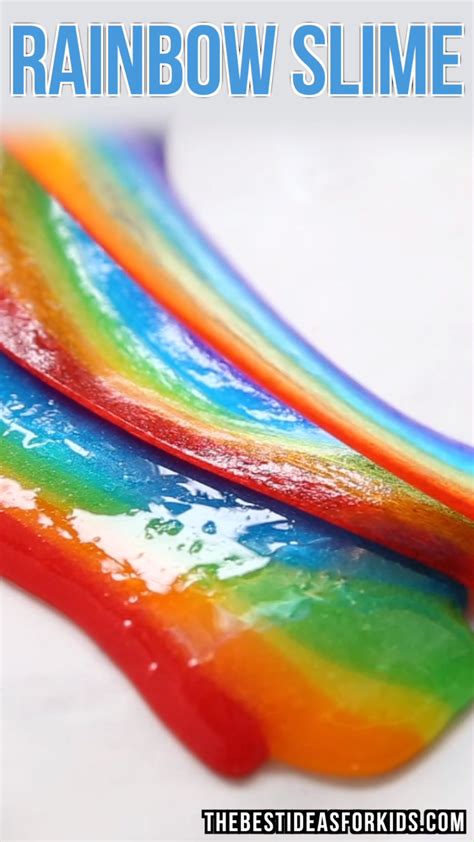 Rainbow Slime Wow This Rainbow Slime Recipe Is So Cool So Easy To
