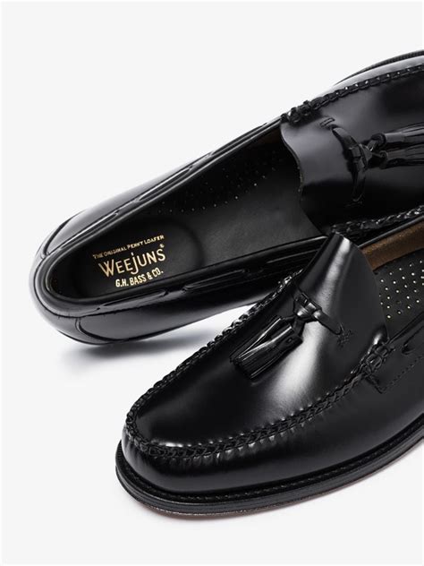 Gh Bass And Co Black Weejuns Larkin Tassel Loafers Browns