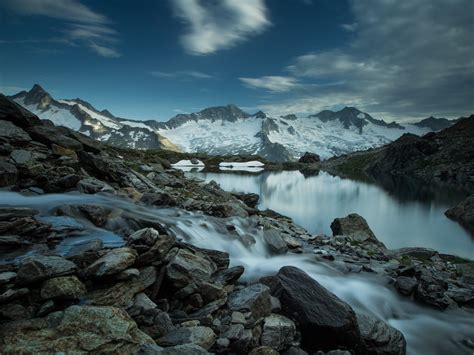 Hintergrundbilder Langzeitbelichtung Wasser Berge Lee Bergsee