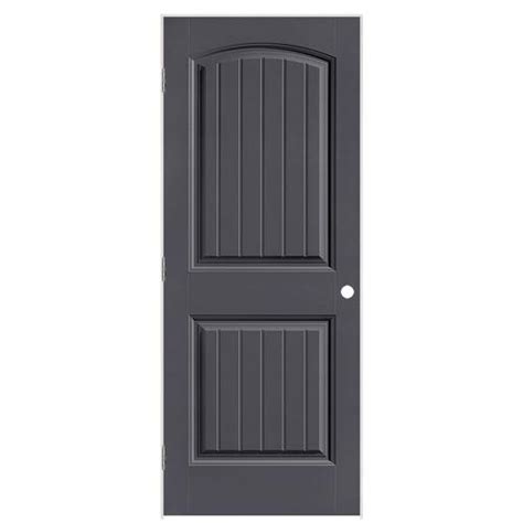 Masonite Cheyenne Slate 2-panel Round Top Plank Hollow ...
