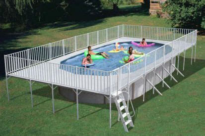 They provide easier access to and from your pool. Prefab Above Ground Pool Decks | oval pool promenade deck ...