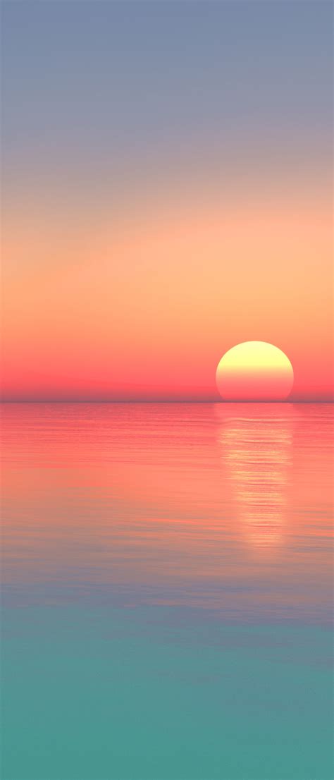 1080x2520 Gradient Calm Sunset 1080x2520 Resolution Wallpaper Hd