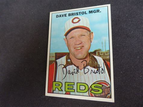 1967 Topps Baseball 21 Dave Bristol Mgr Cincinnati Reds Ebay