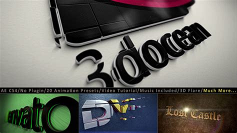 Our ae project files are easy to use and allow you to: 3D Logo Title Intro Animation Kit - Project for After ...