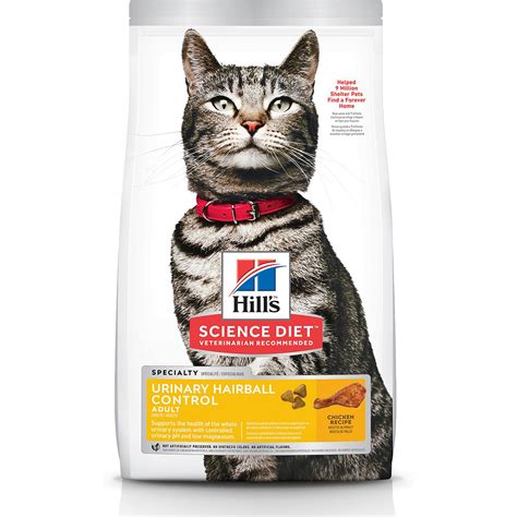 With stringent quality control checks, you can be assured that hill's cat food is a safe science diet for your pet. Science Diet Urinary Hairball Control Adult Chicken Recipe ...