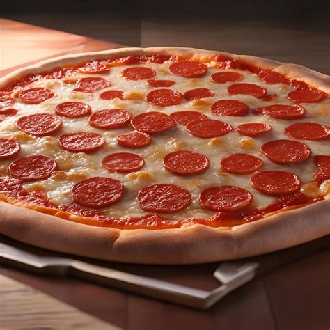 Premium Ai Image Large Pepperoni Pizza Promotional Shot