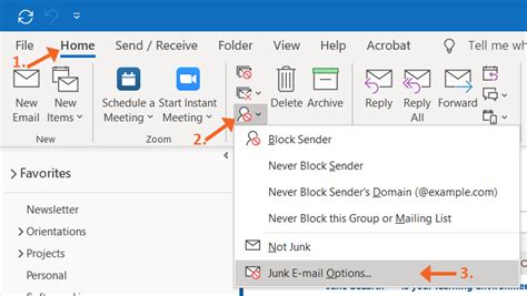 Outlook Junk Mail Filter