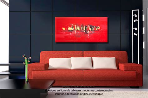 Codes promo, ventes flash, livraison offerte, trouvez le produit de vos rêves à prix réduit ! Tableau mer contemporain rouge format panoramique grandes ...