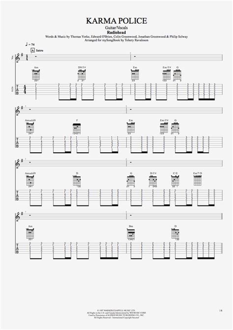 Check spelling or type a new query. partition guitare karma police