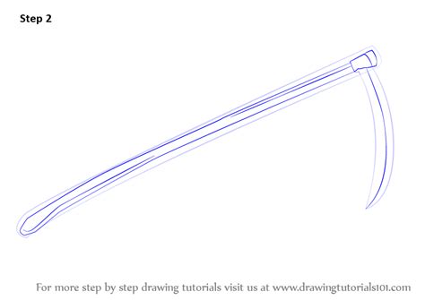 Learn How To Draw Scythe Tools Step By Step Drawing Tutorials