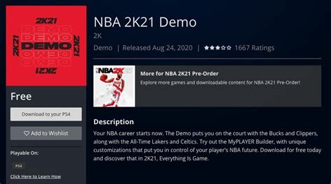 The nba 2k21 demo has been released, and you are no doubt wanting to try it out, so how exactly do you download it onto your console of choice? How to download NBA 2K21's demo on PS4 - AIVAnet