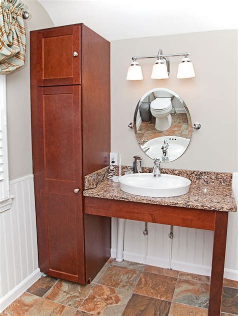 Lavatory height and knee space for accessible bathrooms. Handicap Accessible Vanity | Houzz
