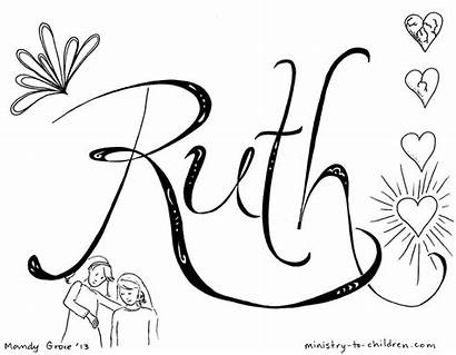 Ruth Bible Children Coloring Pages Lesson Faithful