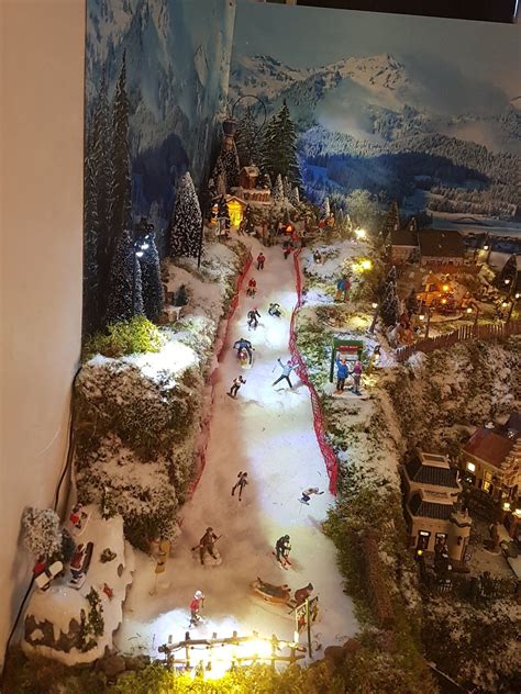 The Ski Slope Christmas Village Display Christmas Village