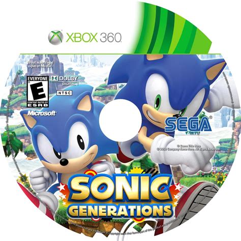 Capa Sonic Generations Xbox 360 Gamecover Capas Customizadas Para