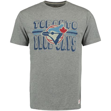 Mens Toronto Blue Jays Majestic Gray Vintage T Shirt