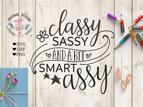 classy sassy and a bit smart assy custom designed illustrations ~ creative market