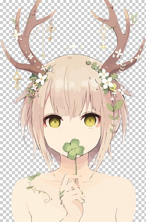 Anime Drawing Deer Female Art Anime Png Clipart Free Cliparts Uihere