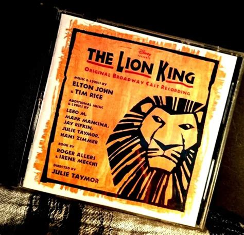The Lion King Original Broadway Cast Recording Soundtrack Music Cd