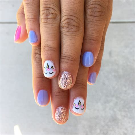 Unicorn Nails Little Girl Nails Gel Polish Designs