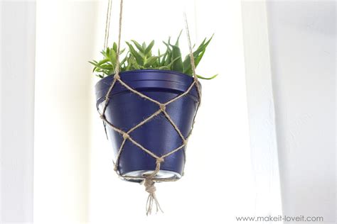How To Make A Simple Rope Plant Hangera Great Way To Fill Space