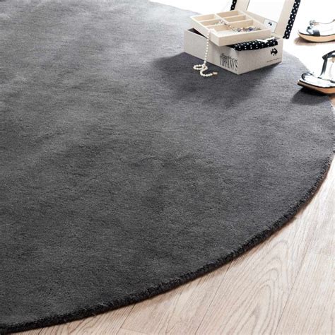 Wählen sie eine runden teppich. Teppich rund Soft anthrazit 200 cm Durchmesser | Maisons ...