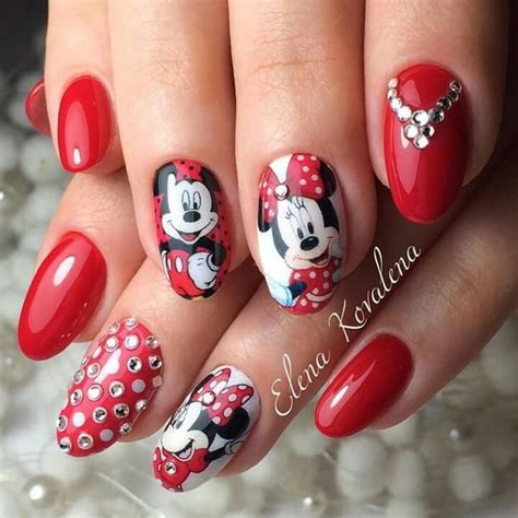 Mickeyandmini Mouse Nail Art Is Sooo Adorable Mickey Nails Nail Art